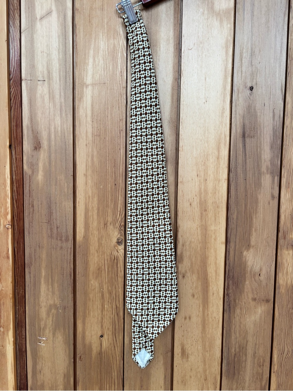 Vintage 70s Sears The Men's Store Geometric Polyester Wide Tie Retro Mod